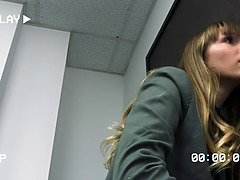Tiny Blonde Troublemaker Gets What She Deserves In The Security Office After Stealing