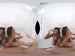 Daya Knight, Demi Sutra & Kira Noir share a virtual reality dong