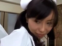 Japanese nurse pussy lick and fingering