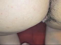 Mature housewife and her creamy hairy pussy, massive creampie, cum in pussy