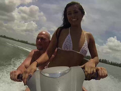 Eva Saldana & Tiff Bannister swap partners in a foursome on boat