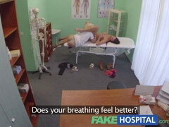Lucky patient gets a hot, steamy pussy massage from the fakehospital nurse