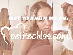 PetiteChloe - My First Time on Cam Pussy Show Dildo Masturbation