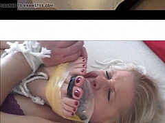 Whitney Morgan & Shauna Ryanne gagged and feet trussed to face