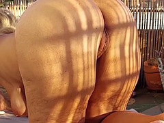 Outdoor sex games with mature amateur blonde wife