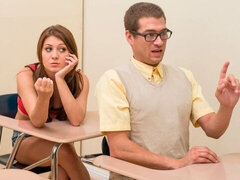 Nerdy Xander Gets Lucky with Jojo in Detention!