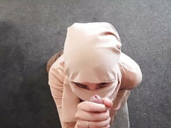 Muslim Arab exgirlfriend in hijab was fucked while praying