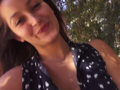 Hard sex outdoors with young Dani Daniels