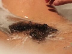 Liandra Dahl takes a nice long sensuous bath. her hairy armpits a