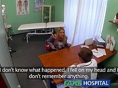 Barra Brass gets her wet pussy filled with cream while being a patient at the fakehospital