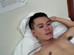Asian twink enema drilled and jizzed by bareback doctor