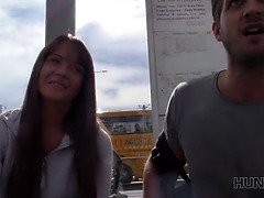 Angella Christin gets paid for sex by the bus in POV - Cuckold Hunt 4K