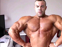 FRONT LAT stretches MASHUP - hefty BODYBUILDERS FLEXING IN taut POSING TRUNKS