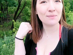This slutty tourist just invited to tear up her first-ever guy she encountered outdoor! PUBLIC AGENT POV