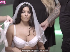Busty Brunette Clara Has Second Thoughts On Her Wedding Day - brunette with big naturals