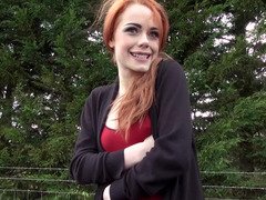 Alluring ginger does her oral job and additionally asks stranger for a ride