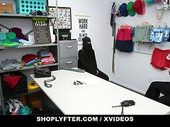 Muslim shoplifter (delilah day) caught piling expensive merch under her hijab