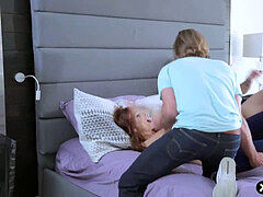 Stepmom gangbang and double penetration nailed by three youthfull guys