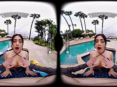 VR Bangers Big tits babe Tru Kait fucked hard in virtual reality porn