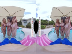 It's a Naughty 4th of July with Madelyn Monroe, Madison Morgan, & Lexi Luna: Hot Virtual Reality Action with Big Tits
