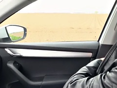Straight hitchhiker picked up and analized by a lucky guy POV