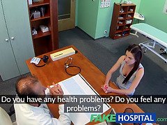 George Uhl teaches gorgeous teen how to have unprotected sex in fakehospital