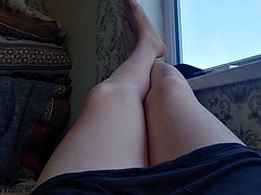 LEGS CUTE FEMBOY, smooth sexy ass, white crossdresser, sissy ladyboy