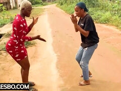African lesbians dance ending in hot sex