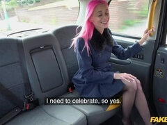 Fake Taxi Pink haired Roxy Lace fucks big black cock in a taxi