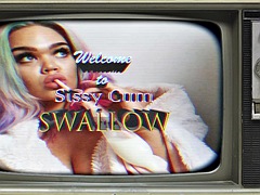 Sissy slut BN DADDYS cum slut swallows cum