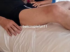 Balinese couple - cuckold with big white cock