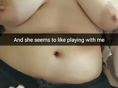 Cheating wife in role play story with cuckold subtitles - Milky M