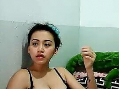 Asiatisk, Dildo, Filippinsk kvinna, Fingering, Orgasm, Tuttar, Webb kamera