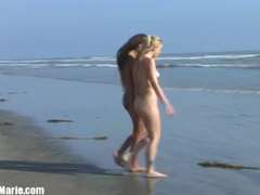 Gia Marie and Brea Bennett at the Beach