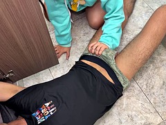 My young plumber neighbor unclogs my pipes - Thiago Lopez and Celeste Alba