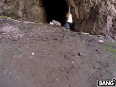Aletta Ocean anal fucked in a cave
