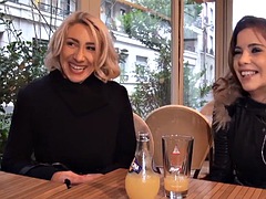Camille and Julie, sluts share a big black cock