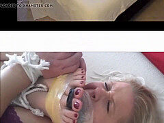 Whitney Morgan & Shauna Ryanne gagged and feet trussed to face