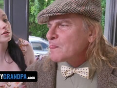 Evan Stone's step-grandpa's massive rod makes his step-daughter scream with pleasure - TeamSkeet