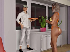 Tacos: Cuckold Husband Shares His Wife with the Pizza Delivery Man While He Watches - Episode 4