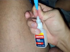 Using the hospital tube I was able to insert the super glue inside the stick