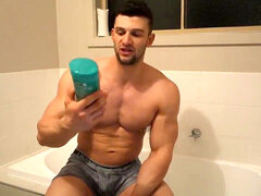 Faggot, bathing, gay body worship