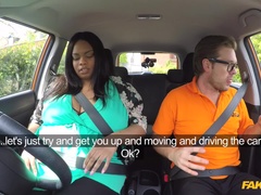 Fake Driving School (FakeHub): Big Busty Black Beauty Banged