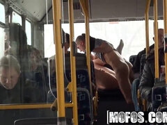 Lindsey Olsen, the exhibitionist teen, gets her ass drilled on public transportation