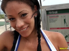 Amateur, Chica, Morena, Sexo duro, Aceite, Al aire libre, Realidad, Puta