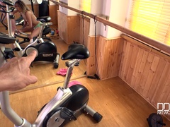Kinky Workout Practices - Hot Russian Blows Hard Cock