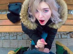 Zadok, Topánky, Pár, Džínsy, Prirodzené prsia, Vonku, Z pohľadu účastníka, Teenka