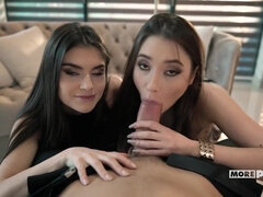 Stefanys Surprise With Liya Silver, Li Ya And Stefany Kyler