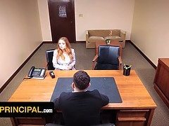 Kira Fox's Stepdaughter Gets Spanked & Pounded In Principal Green Office For Bad Behaviour