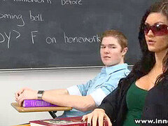 InnocentHigh Bigtits schoolgirl Kendall Karson drilled super-naughty classmate